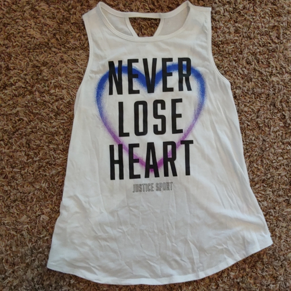 Justice sport tank, size 12, NWOT